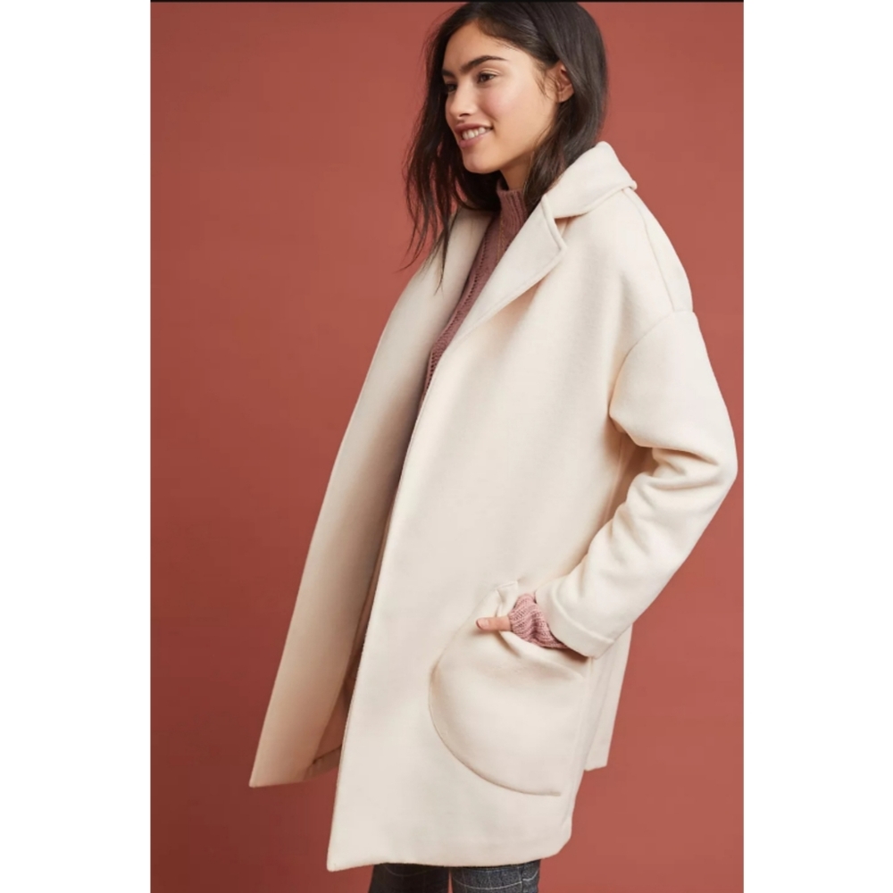 Anthropologie, Eva Franco Mountaintop Coat, Blush, Size L